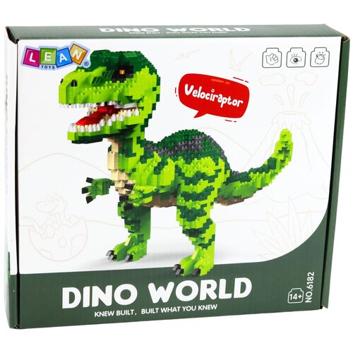  Set građevinskih blokova Velociraptor dinosaur, 3D figura, 1457 dijelova. Slike