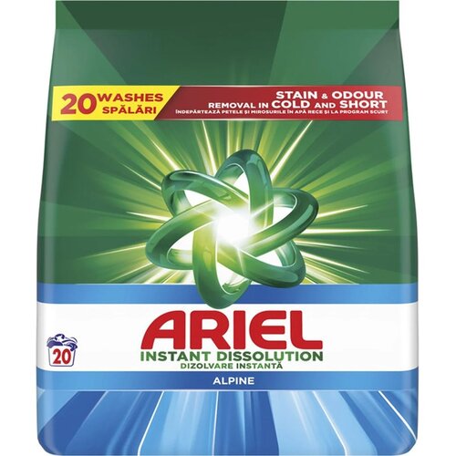 Ariel Alpine deterdžent za veš 20 pranja (1,3kg) Cene