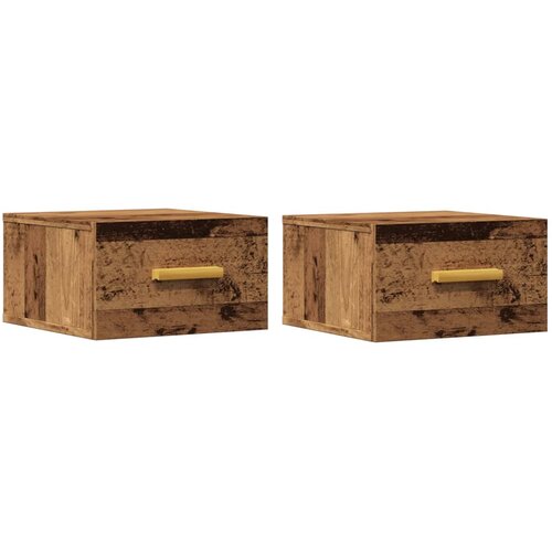 Maison Chic Stenski Dvo delni komplet Nočne omarice - Nočne mize starinski les 35x35x20 cm, (21689821) Cene