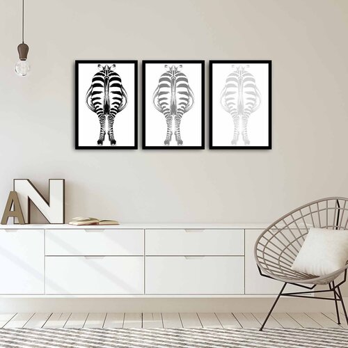 Wallity 3PSCT-07 Multicolor Decorative Framed MDF Painting (3 Pieces) Cene