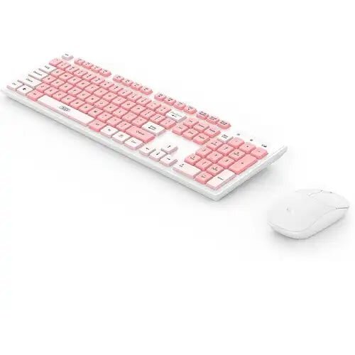 XO Bežična Tastatura i Miš KB-05 Pink Cene
