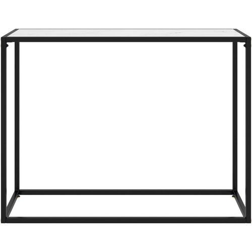  Konzolni stol bijeli 100 x 35 x 75 cm od kaljenog stakla Slike