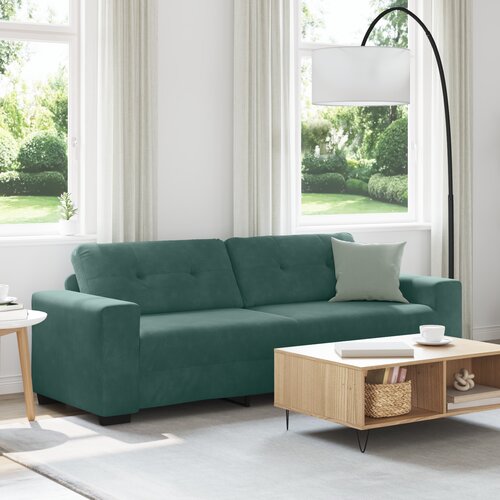 vidaXL 3-sedežni kavč temno zelen 180 cm iz žameta Cene