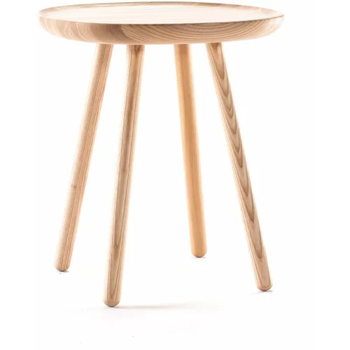 EMKO Naravna stranska mizica iz masivnega lesa Naïve, ø 45 cm