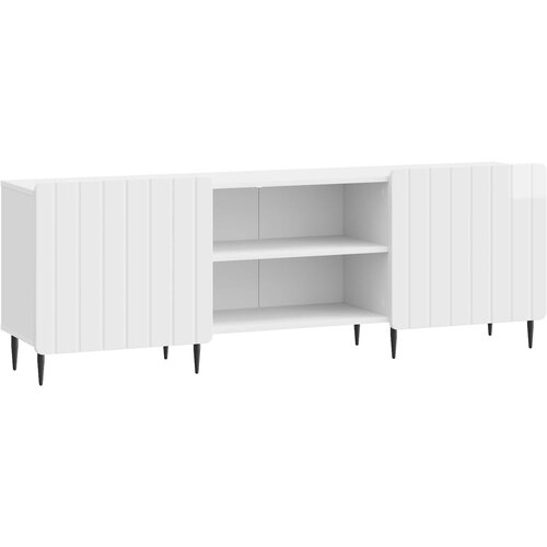 vidaXL TV omarica Bela visok sijaj 150 x 31 x 52 cm Inženirski les, (5000210612) Cene