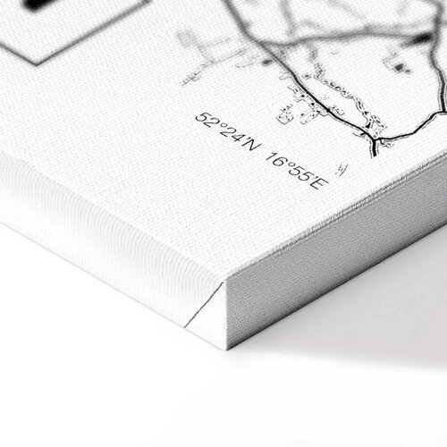  Slika - City Plan: Poznan (1 Part) Vertical 20x30 Na talijanskom platnu Slike