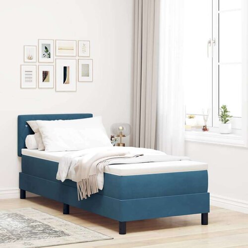  LED Box Spring Krevet s madracem Tamno plava 80 x 200 cm Bar&scaron;un Cijene