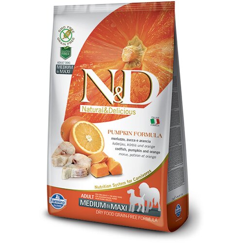 N&amp;amp;d Hrana za odrasle pse velikih i srednjih rasa Punkin, Riba i pomorandža, 2.5kg Slike