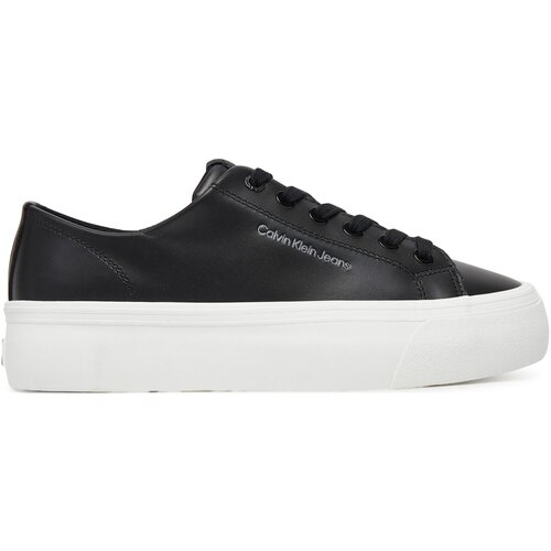 Calvin Klein Jeans Superge Vulc Flatform Low Mg Lth YW0YW01771 Črna Slike