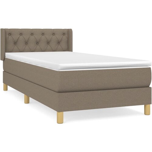 Maison Chic Box spring postelja - Vzmetna postelja z vzmetnico taupe 80x200 cm blago SL1361, (21889397) Cene