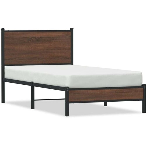 vidaXL Posteljni okvir z vzglavjem rjavi hrast 80x200 cm Cene