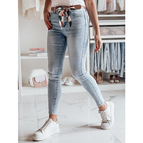 DStreet Spodnie damskie jeansowe MISSBELT niebieskie Slike