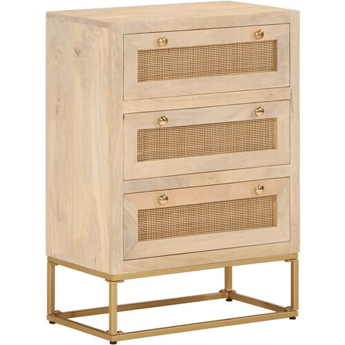 The Living Store Predalnik 55x30x76 cm trden mangov les in železo - Predalnik, (21660958) Cene