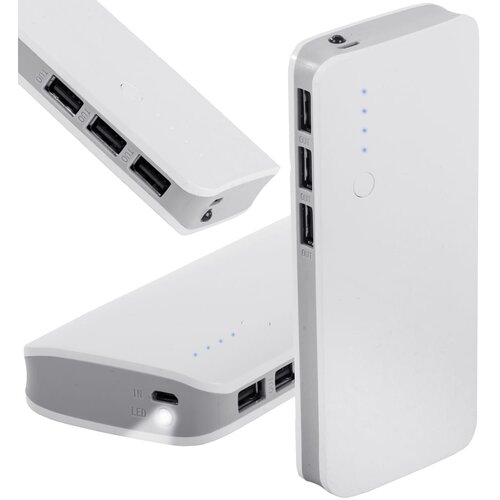  10000mah prenosna baterija led in 3x usb 2.1 powerbank bel Cijene