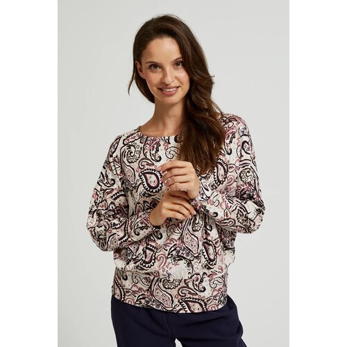 Moodo Women&amp;#039;s patterned blouse - beige Slike