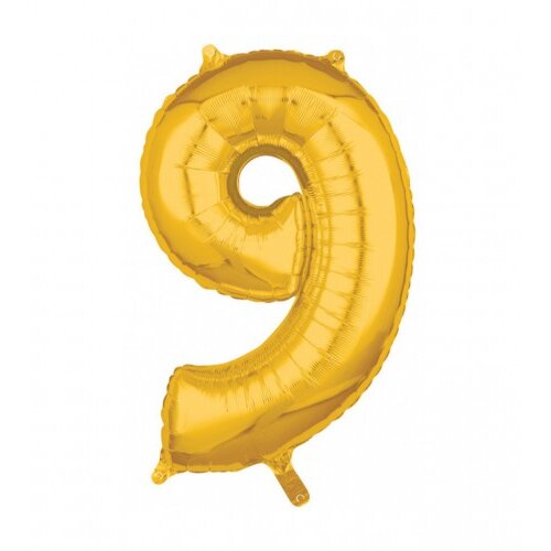 Amscan Balon zlatni br.9 43x66cm 3656201 Slike