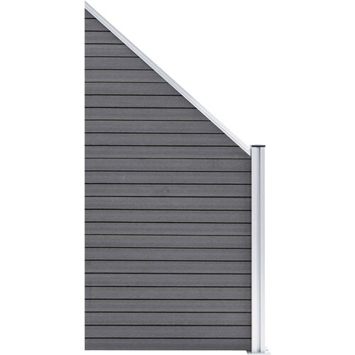  Set WPC ograda 7 kvadratnih + 1 kosa 1311 x 186 cm sivi Slike