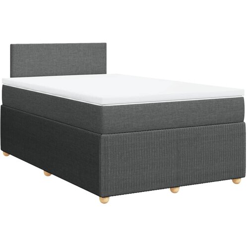 Maison Chic Box spring postelja - Vzmetna postelja z vzmetnico temno siva 120x200 cm blago SL10411, (21903813) Cene