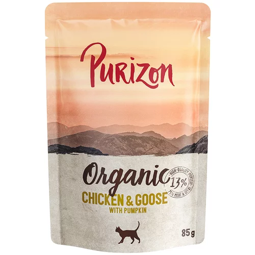 Purizon Ekonomično pakiranje Organic 24 x 85 g - Piletina i guščetina s bundevom