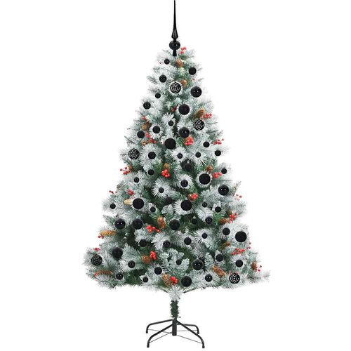  Umjetno božićno drvce S LED lampica Zelena i bijela 180 cm Slike