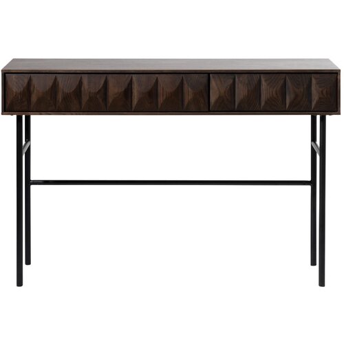 Unique Furniture Tamno smeđi pomoćni stol s pločom stola u dekoru hrasta 39x117 cm Latina – Cijene