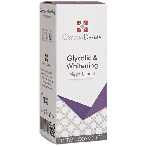 CRYSTAL DERMA - CRY crystal derma glycolic & whitening night cream 30ml Cene
