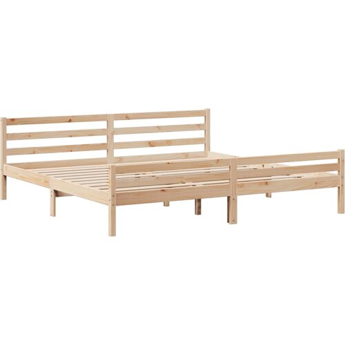  Okvir kreveta s uzglavljem 200 x 200 cm od masivne borovine Slike