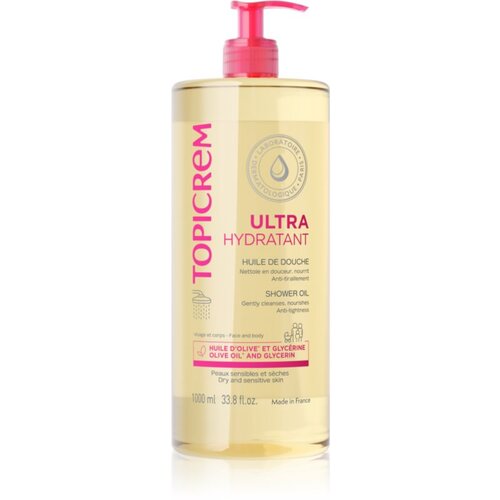Topicrem UH BODY Shower Oil vlažilno čistilno olje za suho in občutljivo kožo 1000 ml Slike