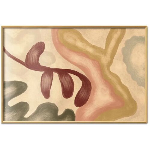  Plakat Colorful Shapes - worn figures in lime wash technique 42x29.7 Zlatni okvir Cene