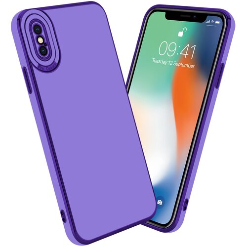 Cadorabo Ohišje, združljiv z Apple v sijajnem vijoličnem - Rose Gold - Zaščitni pokrov iz fleksibilnega silikona TPU in z zaščito pred kamero, (20617482) Cene