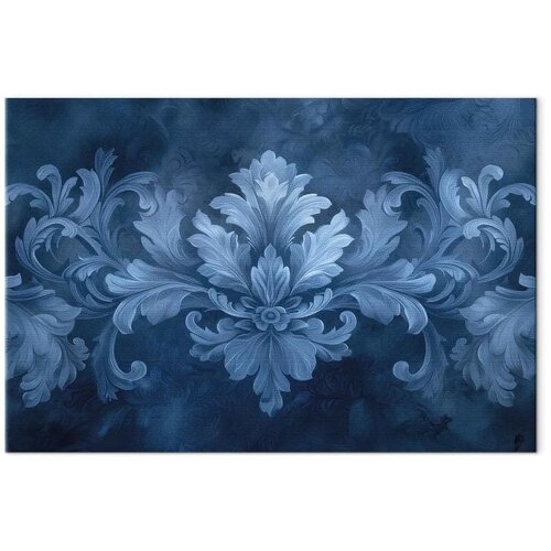  Slika - Ornament in Blue and Cool Colors Dark Blue Decoration 60x40 Standard Slike