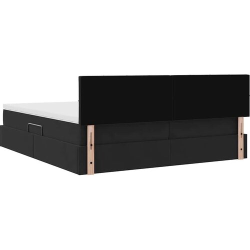  Krevet s od storage s madracem s uzglavljem Crna 100 x 200 cm - Crna 200 x 200 cm Blok sa kvadratićima Slike