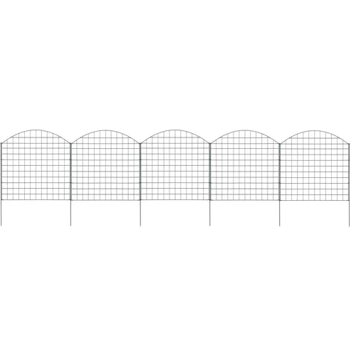 vidaXL Set lučnih ograda za ribnjak 77,5 x 78,5 cm zeleni