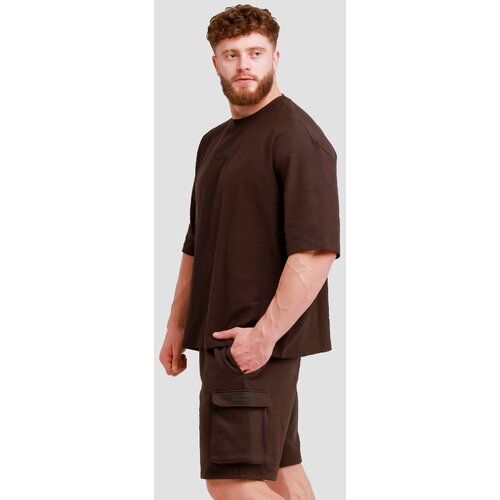 GymBeam Mu&amp;scaron;ka oversized majica Unstoppable Brown Slike
