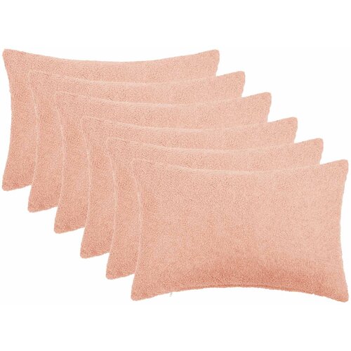  Presvlaka za jastuk 6 pcs HEERLEN Ružičasta 40 x 60 cm Bouclé Cene