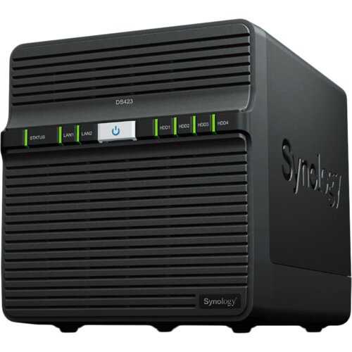 Unknown Synology DiskStation DS423, Tower, 4-Bays 3.5'' SATA HDD/SSD, CPU 4-core 1.7 GHz, 2 GB DDR4 non-ECC, 2 x 1GbE RJ-45, 2 X USB 3.2, 2.21 kg, 2y Cene