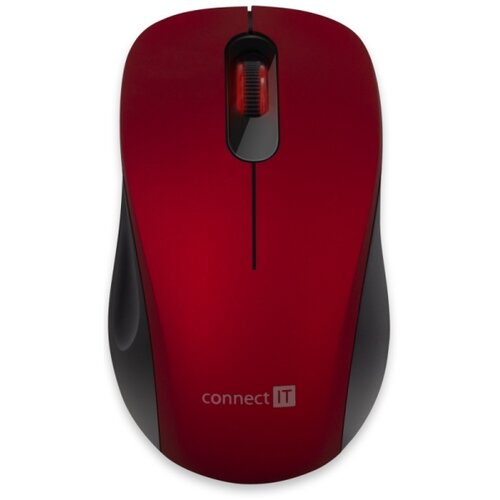Connect IT CMO-2230-RD - Bežični tihi mi&amp;scaron; MUTE 1200 DPI 1xAA crna/crvena Slike