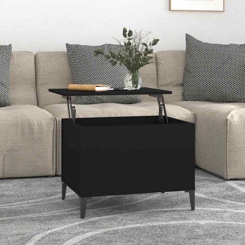  Stolić za kavu crni 60 x 44,5 x 45 cm od konstruiranog drva Cijene
