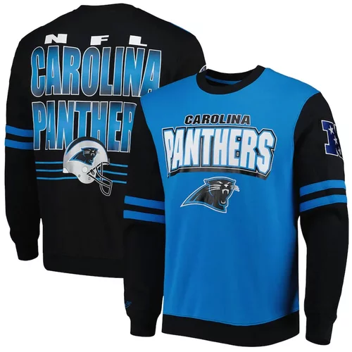 Mitchell And Ness muški Carolina Panthers All Over Crew 2.0 pulover