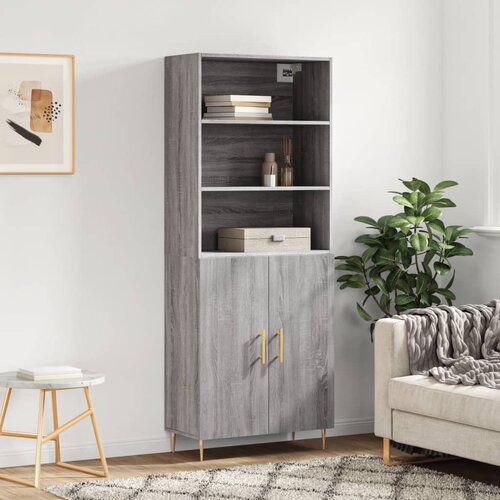 vidaXL Visoka komoda siva sonome 69 5x34x180 cm od konstruiranog drva Cijene