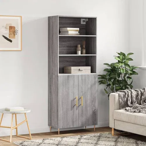 vidaXL Visoka komoda siva sonome 69 5x34x180 cm od konstruiranog drva vidaXL Visoka komoda siva sonome 69 5x34x180 cm od konstruiranog drva