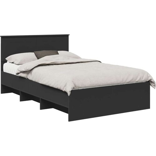  Okvir za krevet Crna 120 x 123 cm Konstruirano drvo - Crna 120 x 190 cm Slike