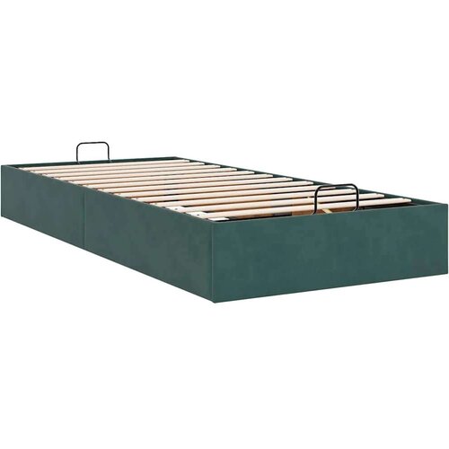 VidaXL okvir za krevet bez madraca tamnozeleni 100x200 cm bar&amp;scaron;unasti Slike