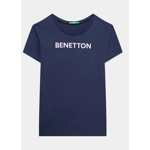 United Colors Of Benetton Majica 3096C10D2 Mornarsko modra Regular Fit