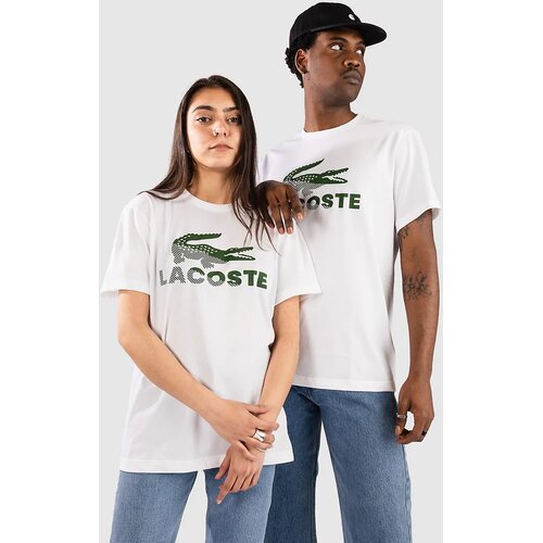 Lacoste Regular Fit Printed Cotton T-shirt white Cene