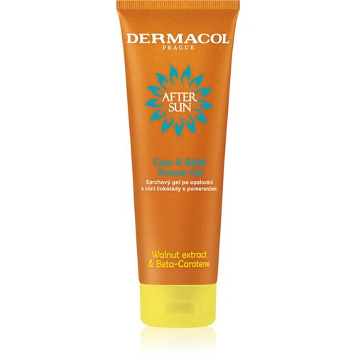 Dermacol After Sun Care &amp;amp; Relief Shower Gel gel za tu&amp;scaron;iranje nakon sunčanja s mirisom čokolade i naranče 250 ml unisex Slike