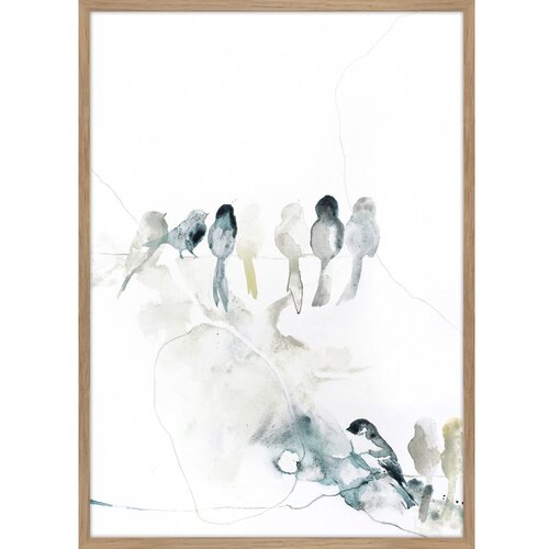 Malerifabrikken Plakat z okvirjem 50x70 cm Birdshape – Cene