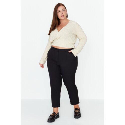 Trendyol Curve Black Woven Trousers Slike