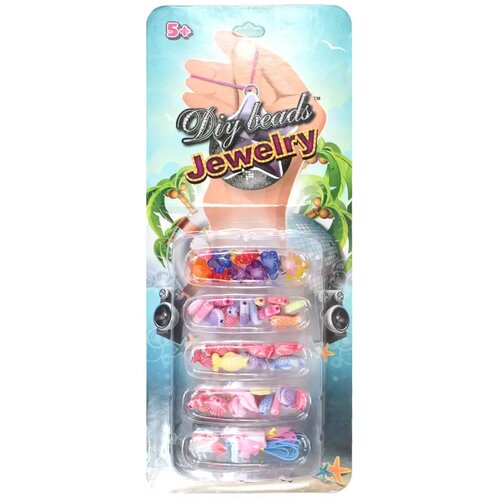 Magic Toys diy beads jewelry: set biserov za izdelavo nakita s 50+ barvnimi oblikovanimi biseri outlet Cene