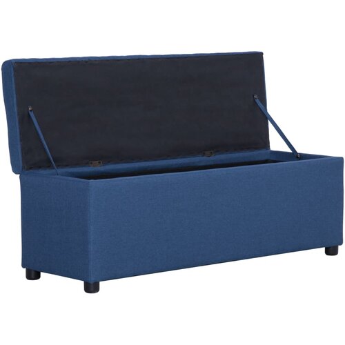  Klupa s pretincem za pohranu 116 cm plava poliesterska Slike